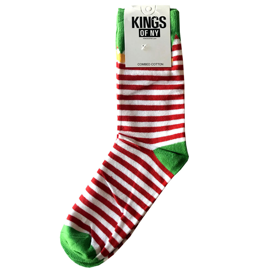 Red White Stocking Stuffer Christmas Striped Elf Mens Cotton Socks
