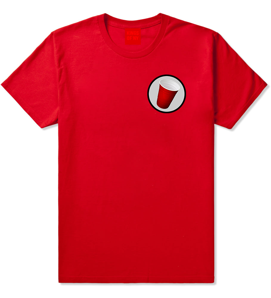 Red_Party_Cup_Chest Mens Red T-Shirt by Kings Of NY