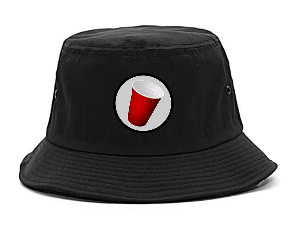 Red_Party_Cup_Chest Mens Black Bucket Hat by Kings Of NY
