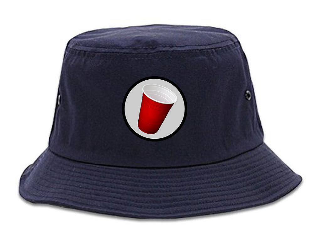 Red_Party_Cup_Chest Mens Blue Bucket Hat by Kings Of NY