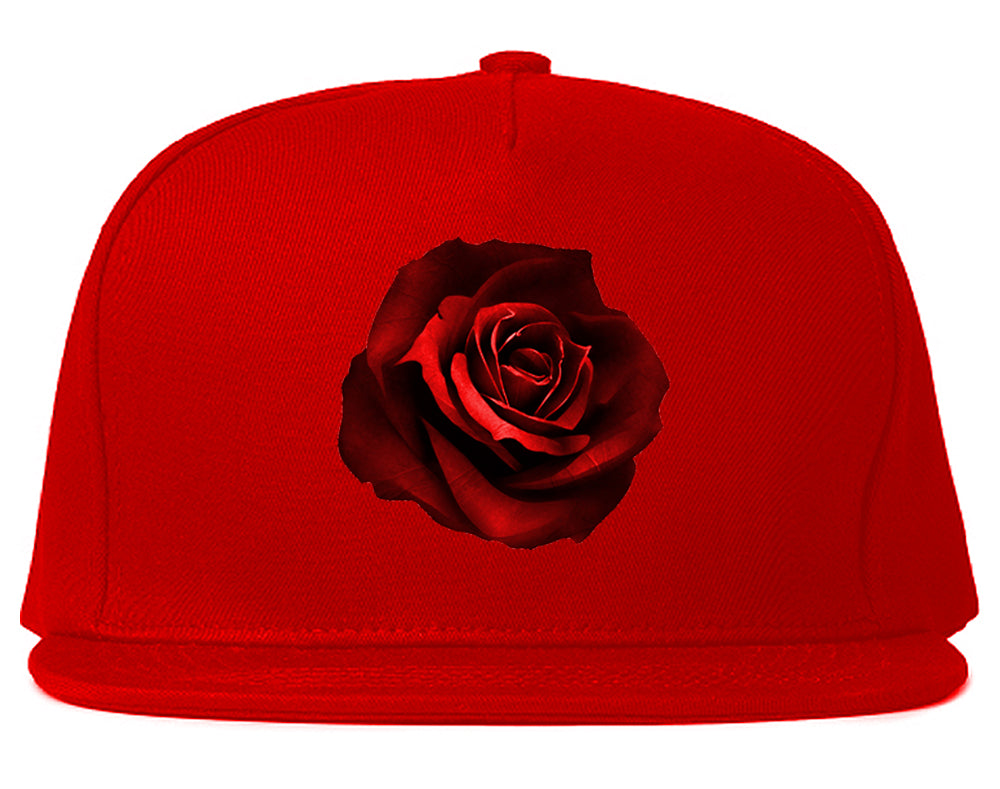 Red_Rose_Pattern Red Snapback Hat