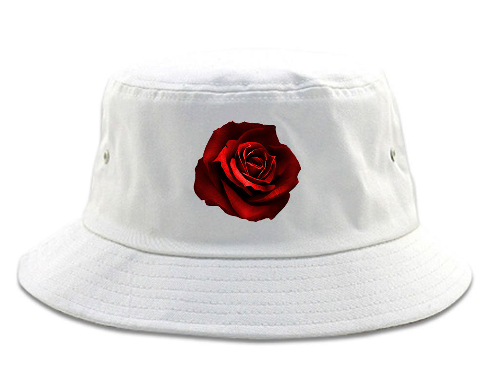 Red rose cheap bucket hat