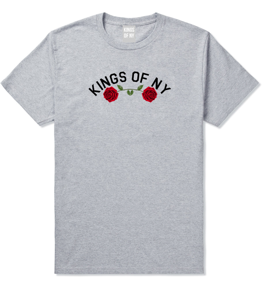 Red Roses Crest KONY T-Shirt in Grey