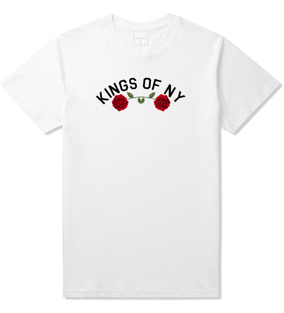 Red Roses Crest KONY T-Shirt in White