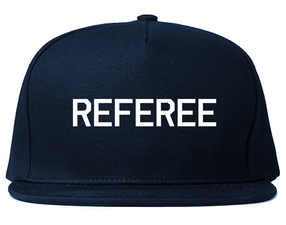 Referee Soccer Football Snapback Hat Blue