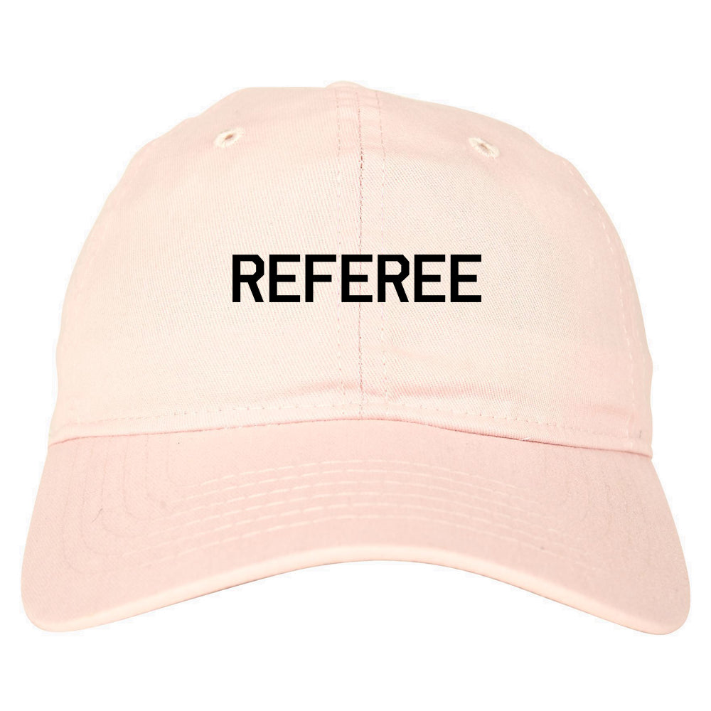 Referee Soccer Football Dad Hat Baseball Cap Pink
