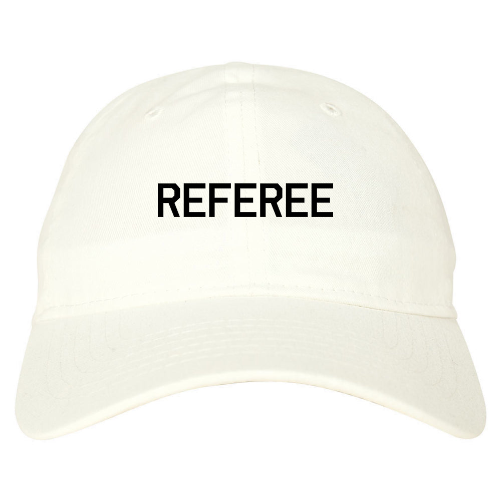 Referee Soccer Football Dad Hat Baseball Cap White