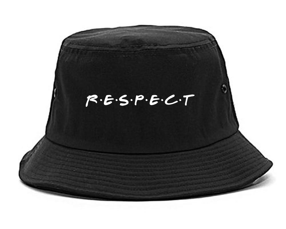Respect Aretha Mens Bucket Hat Black