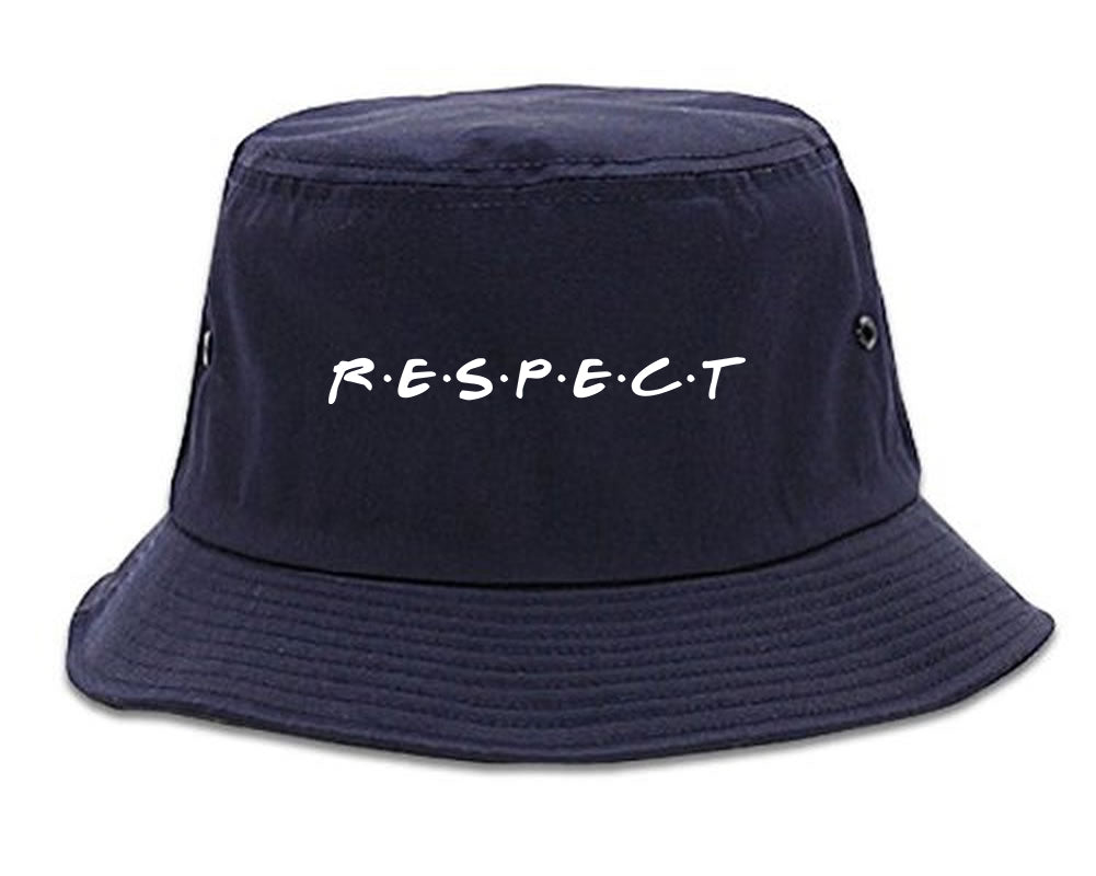 Respect Aretha Mens Bucket Hat Navy Blue