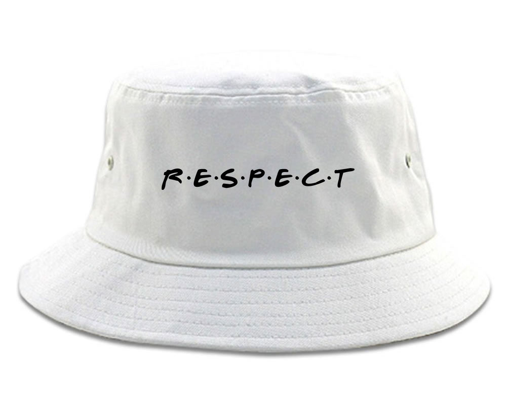 Respect Aretha Mens Bucket Hat White
