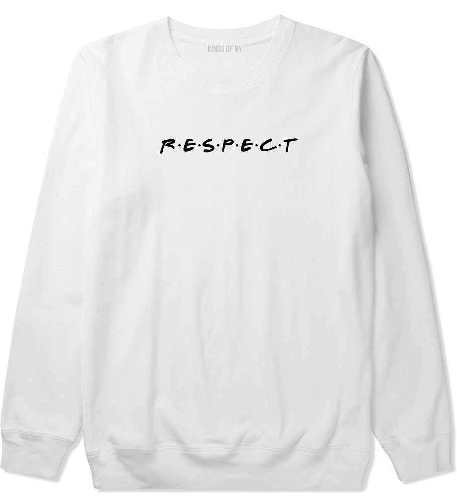Respect Aretha Mens Crewneck Sweatshirt White by Kings Of NY