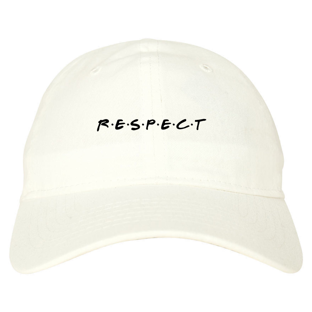 Respect Aretha Mens Dad Hat Baseball Cap White