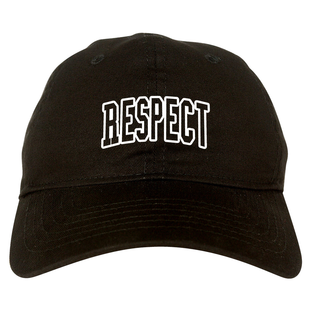 Respect Outline Mens Dad Hat Black