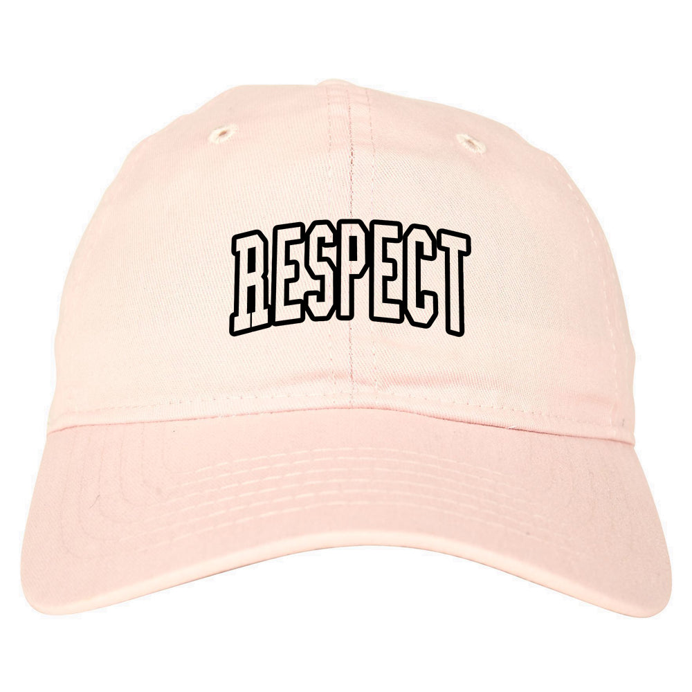 Respect Outline Mens Dad Hat Pink