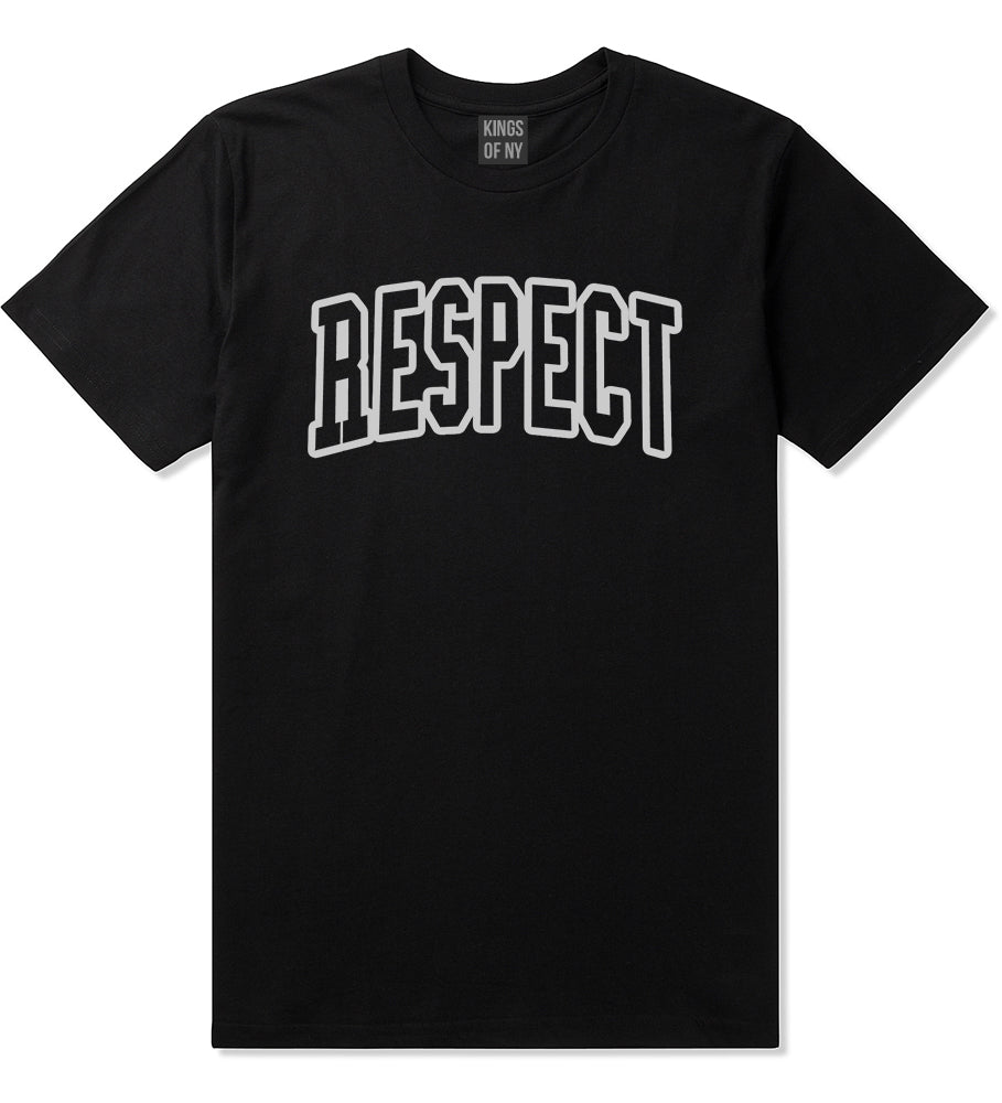 Respect Outline Mens T-Shirt Black