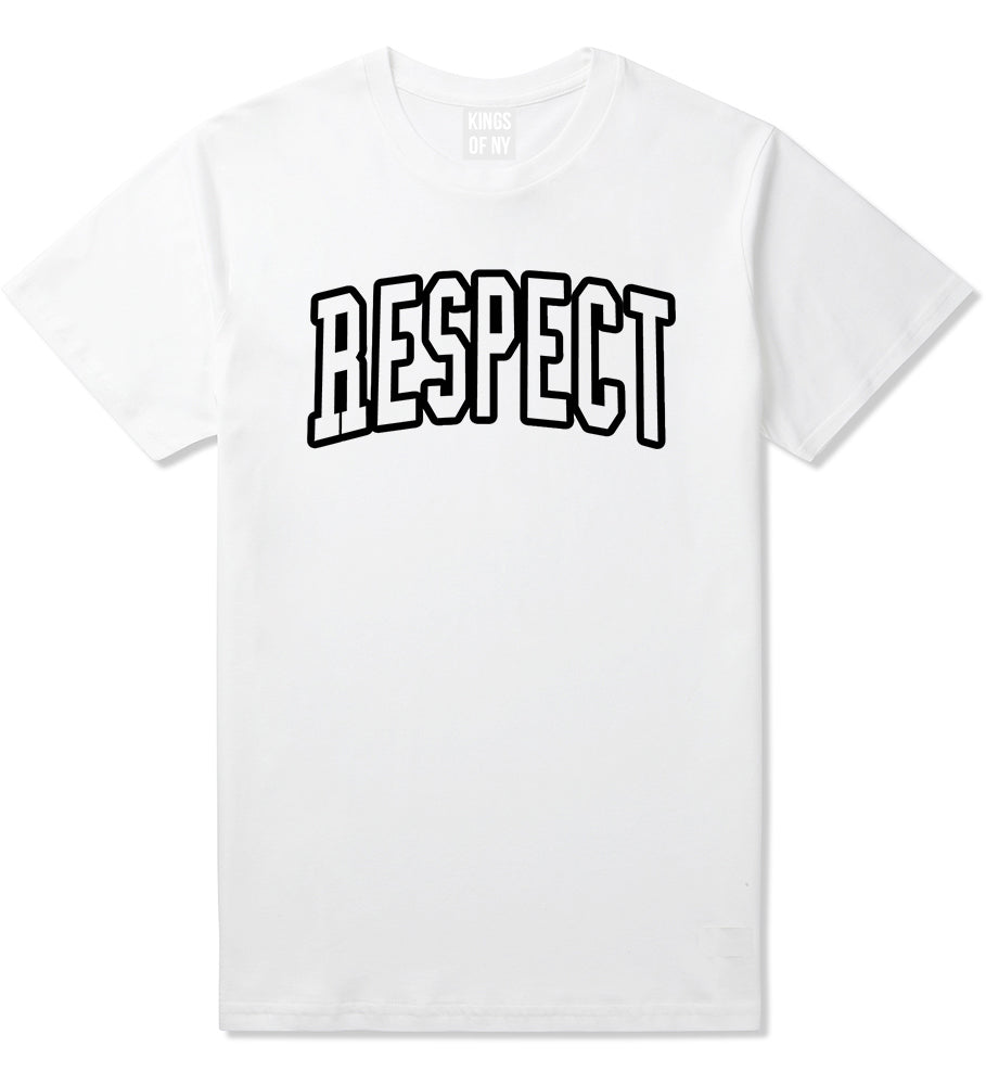Respect Outline Mens T-Shirt White