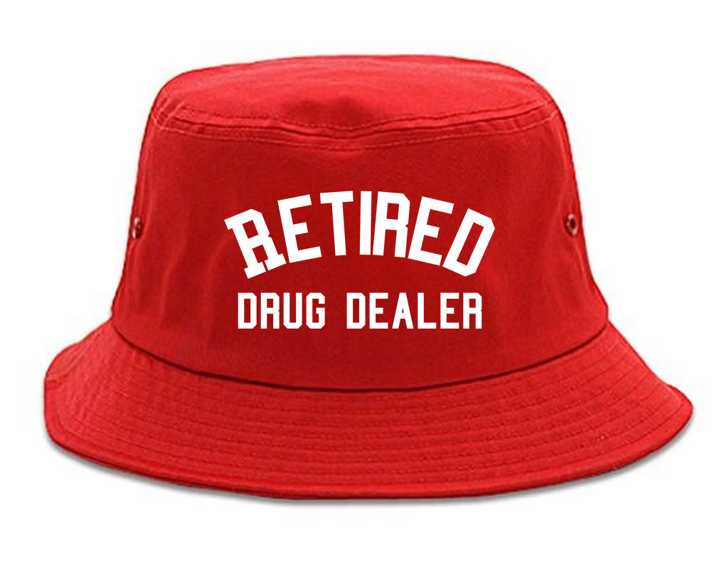 Retired_Drug_Dealer Mens Red Bucket Hat by Kings Of NY