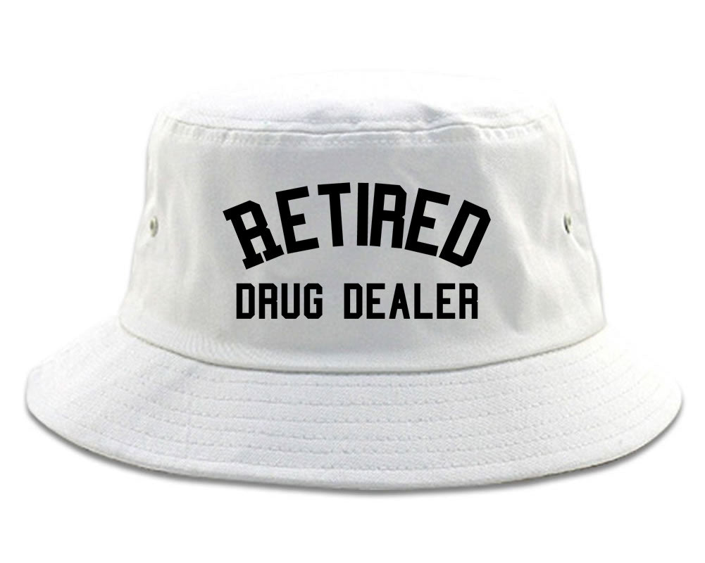 Retired_Drug_Dealer Mens White Bucket Hat by Kings Of NY