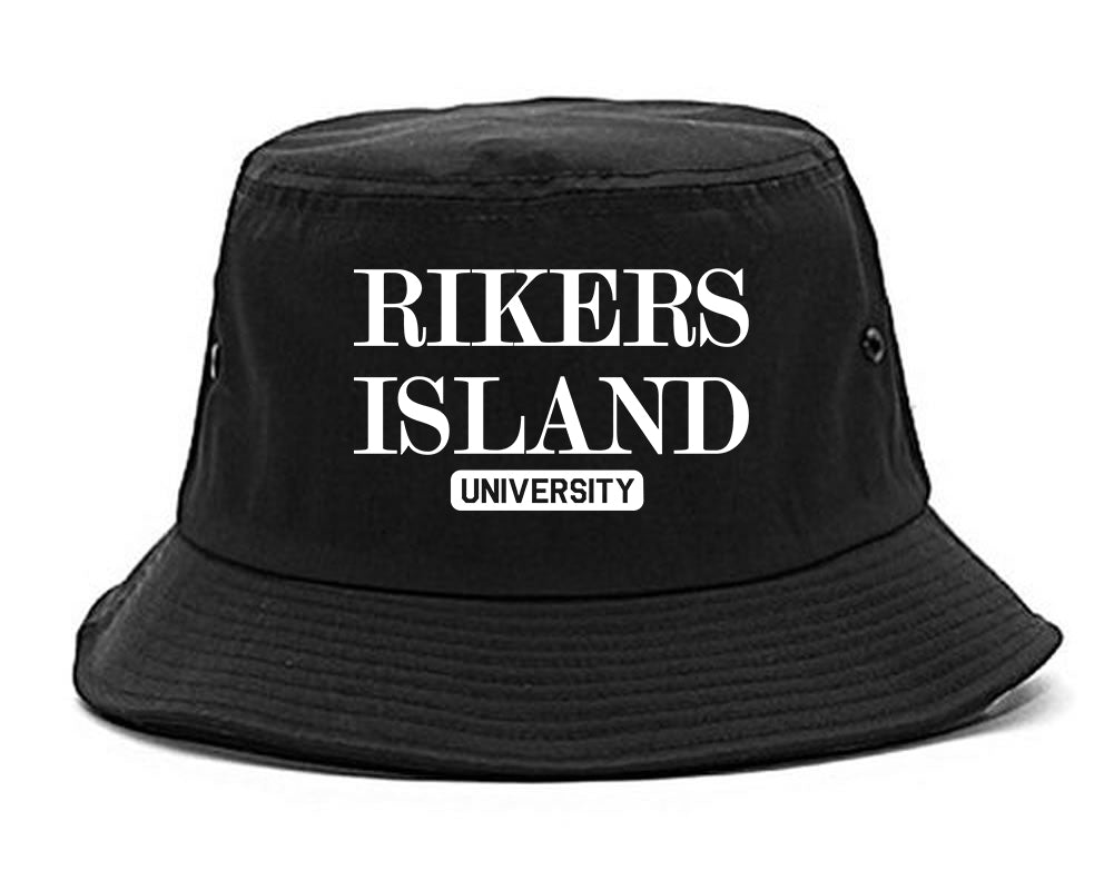 Rikers Island University Mens Bucket Hat Black