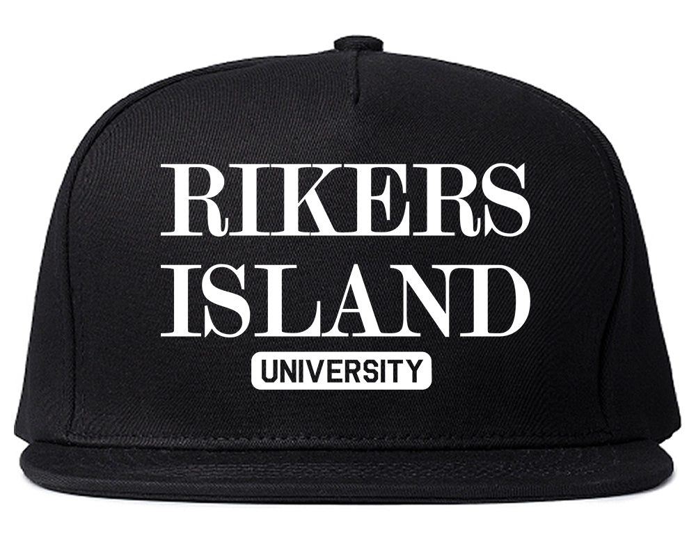 Rikers Island University Mens Snapback Hat Black