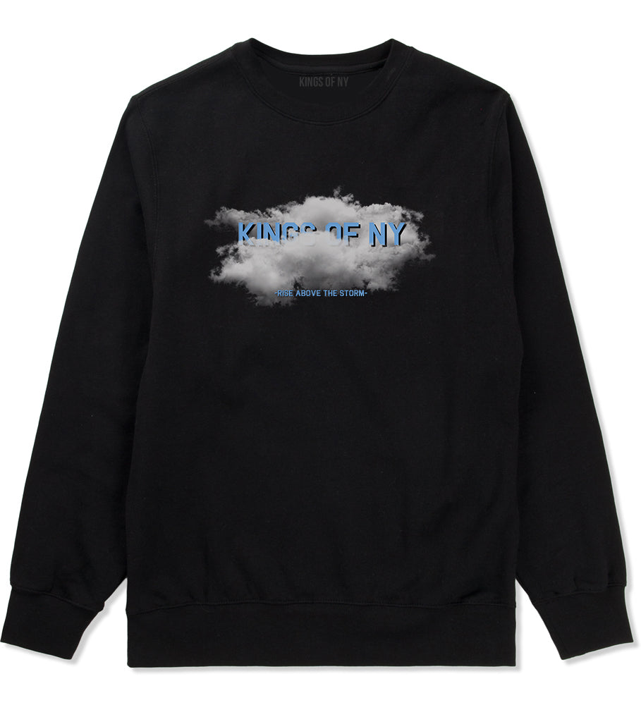 Rise Above The Storm Clouds Mens Crewneck Sweatshirt Black