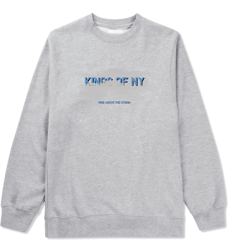 Rise Above The Storm Clouds Mens Crewneck Sweatshirt Grey