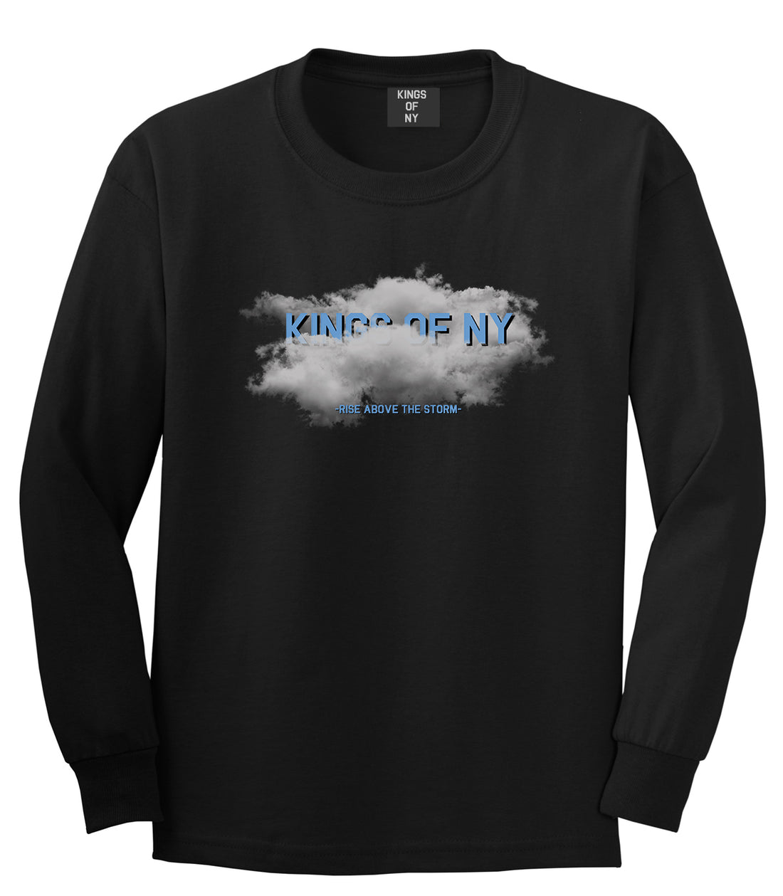 Rise Above The Storm Clouds Mens Long Sleeve T-Shirt Black