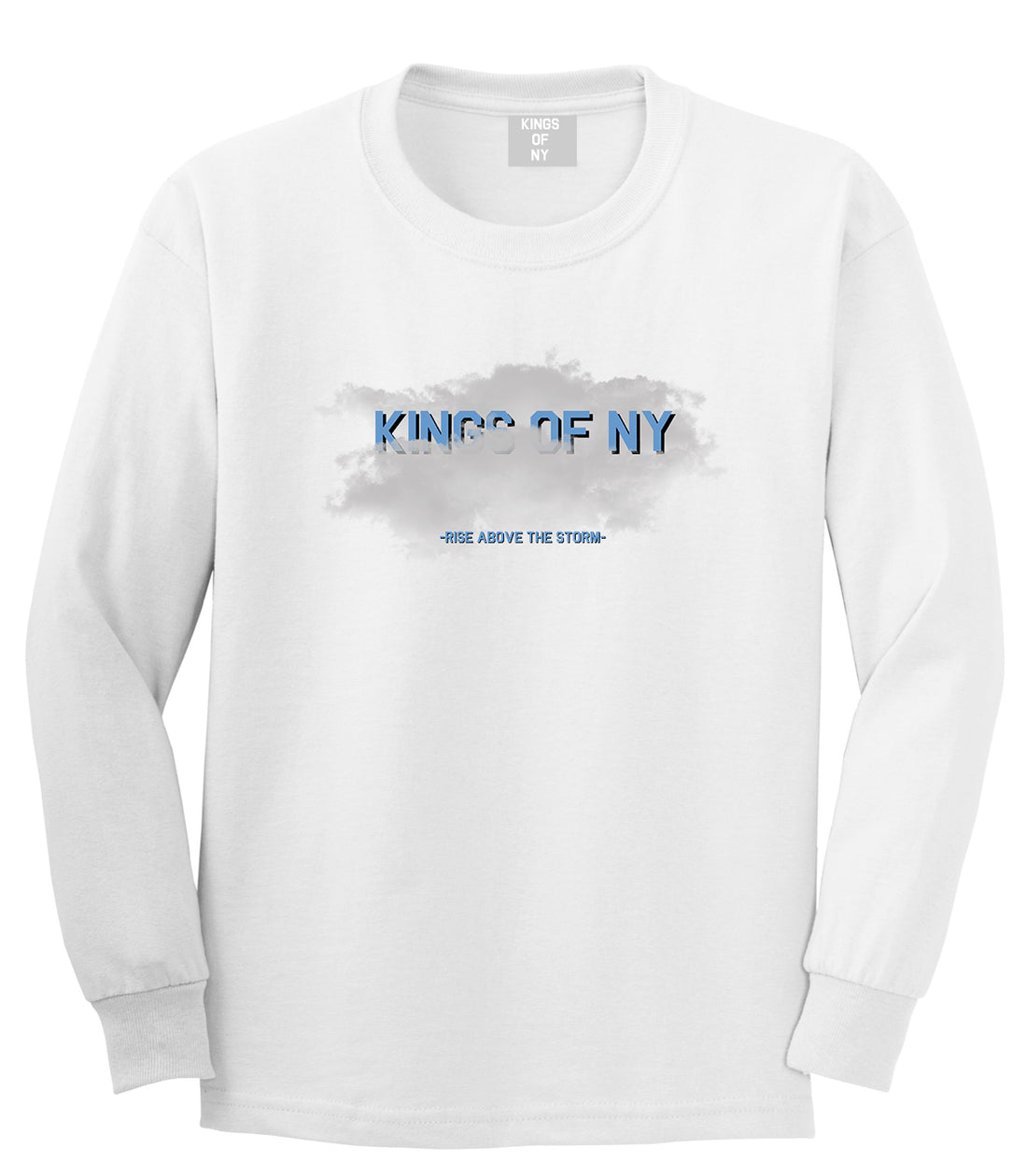 Rise Above The Storm Clouds Mens Long Sleeve T-Shirt White