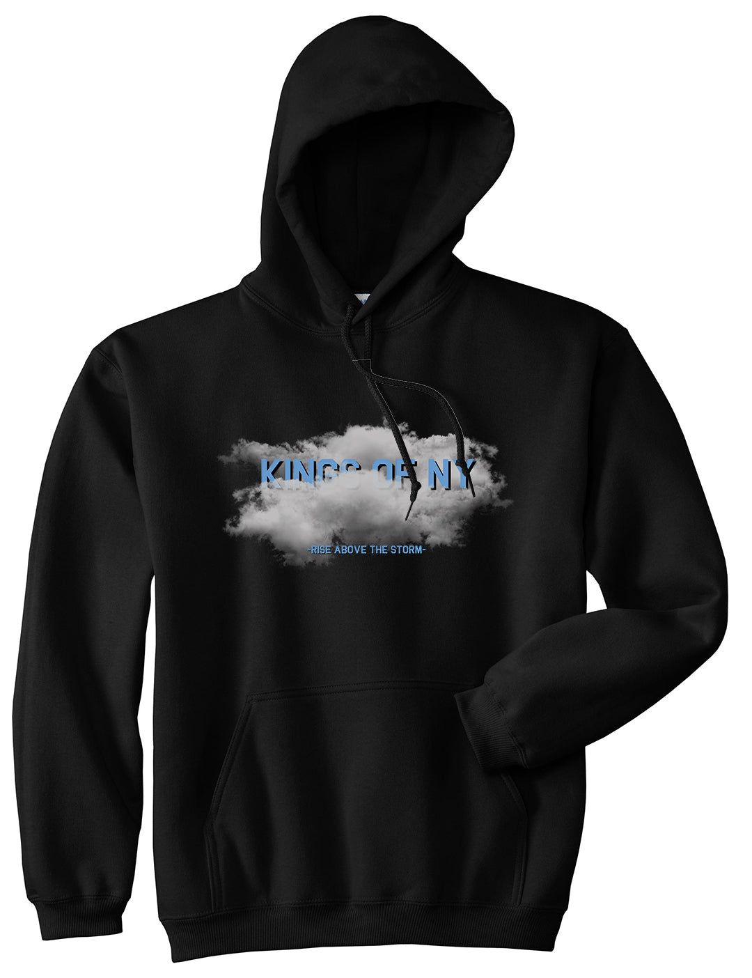 Rise Above The Storm Clouds Mens Pullover Hoodie Black