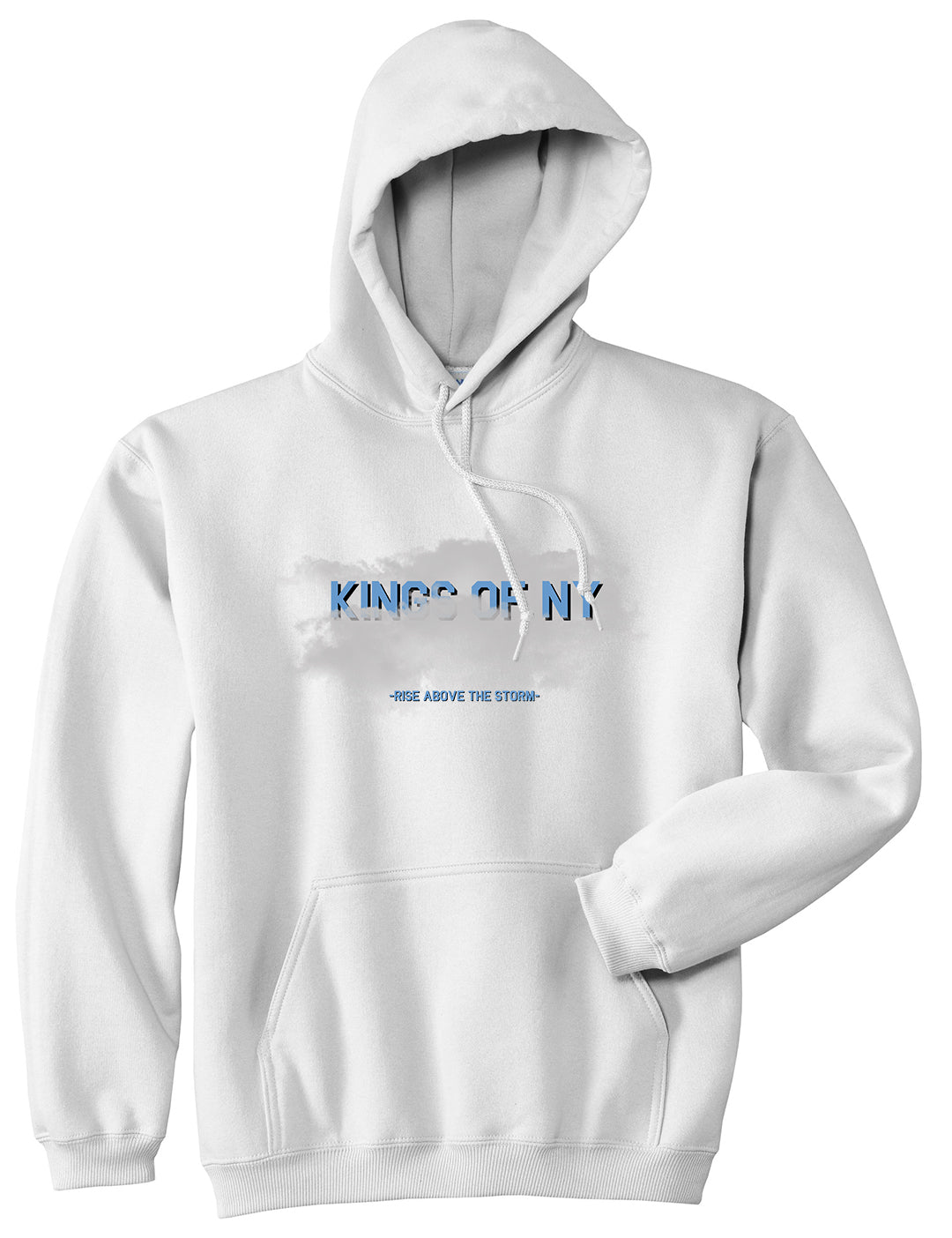 Rise Above The Storm Clouds Mens Pullover Hoodie White