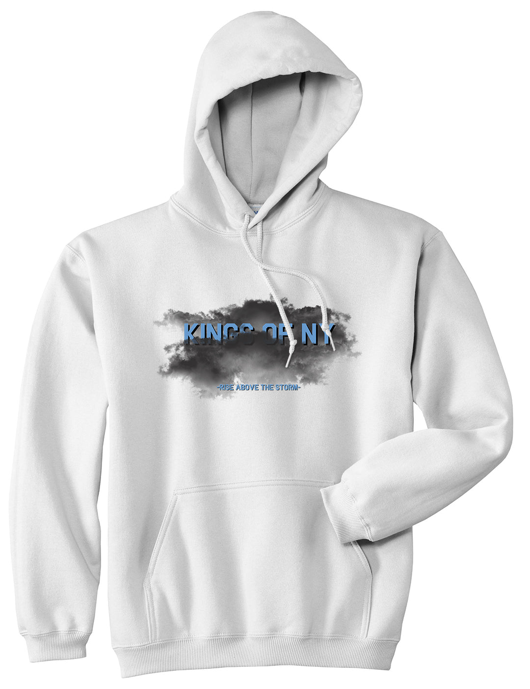 Rise Above The Storm Clouds2 Mens Pullover Hoodie White