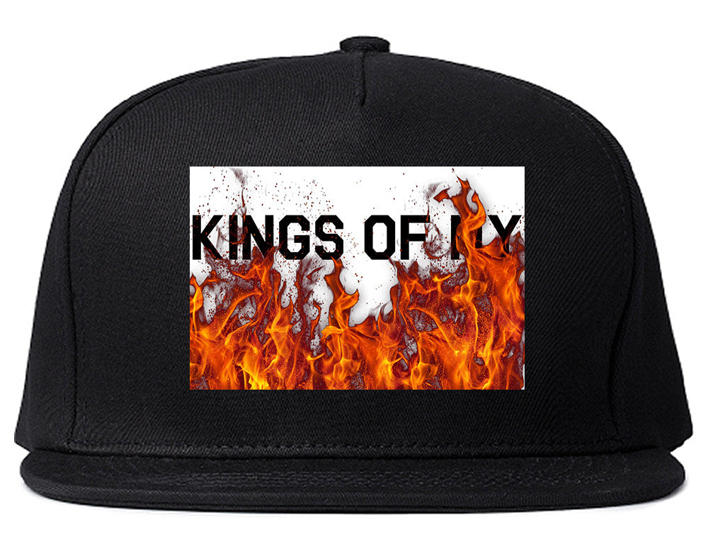 Rising From The Flames Snapback Hat Cap in Black