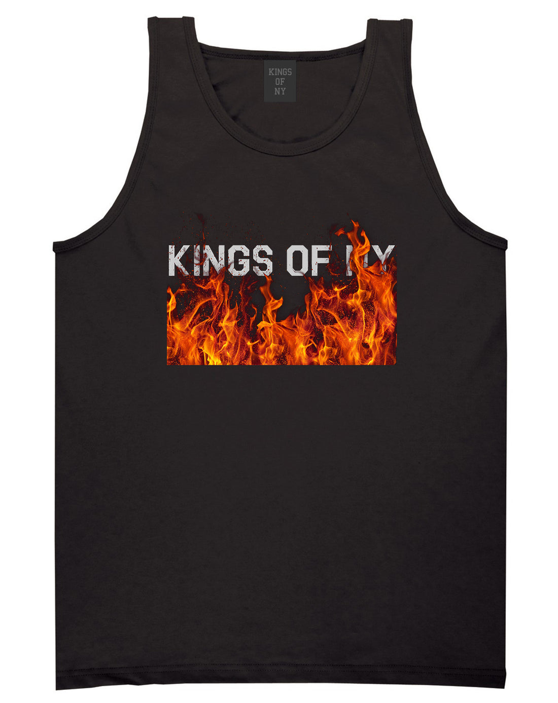 Rising From The Flames Tank Top in Black