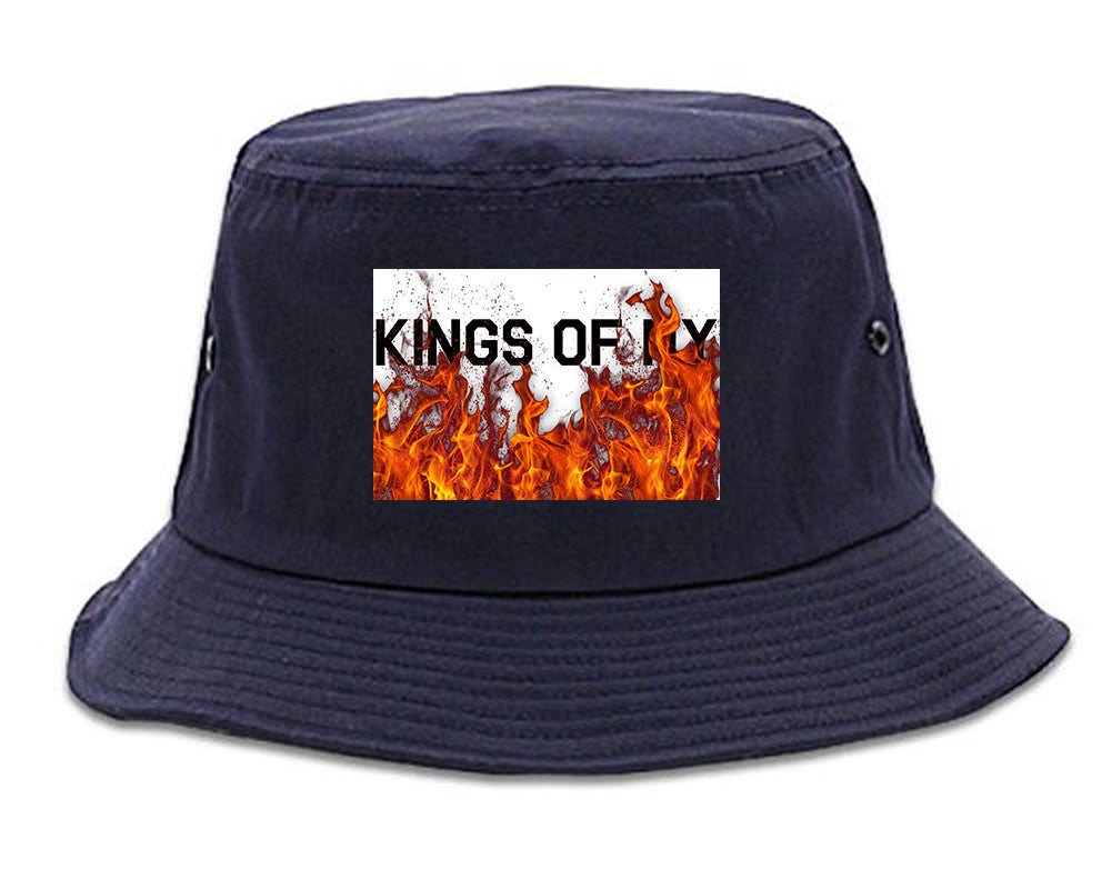 Rising From The Flames Bucket Hat in Blue