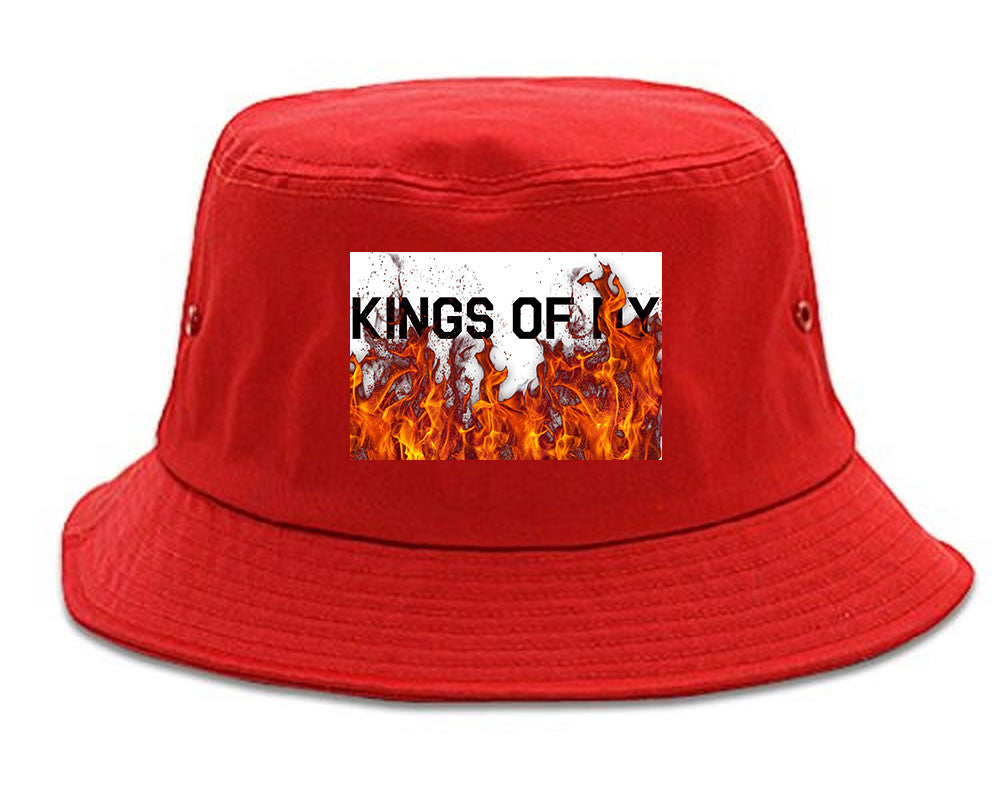 Rising From The Flames Bucket Hat in Red