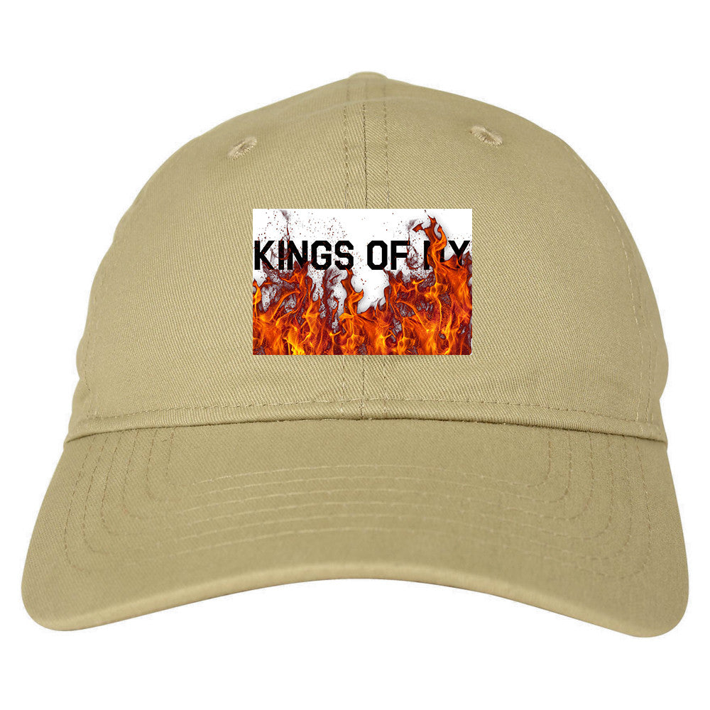 Rising From The Flames Dad Hat in Beige