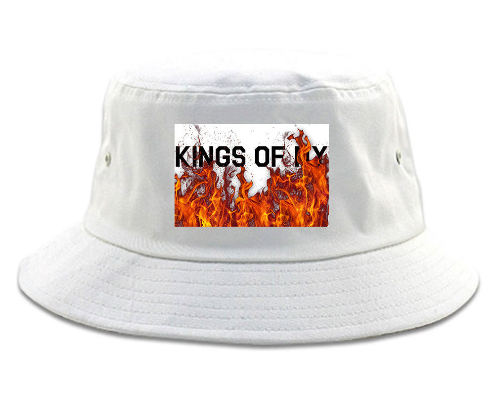 Rising From The Flames Bucket Hat in White