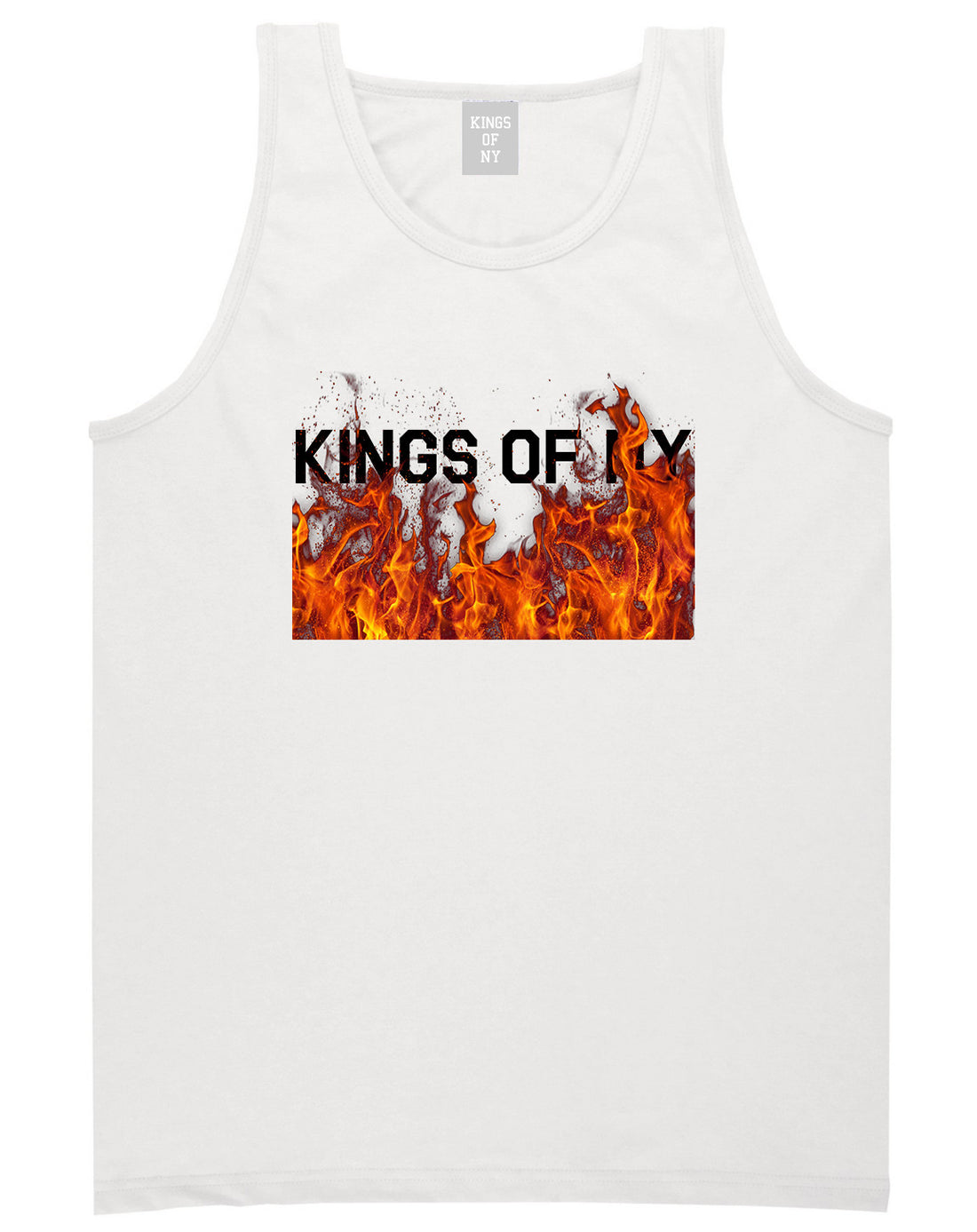 Rising From The Flames Tank Top in White