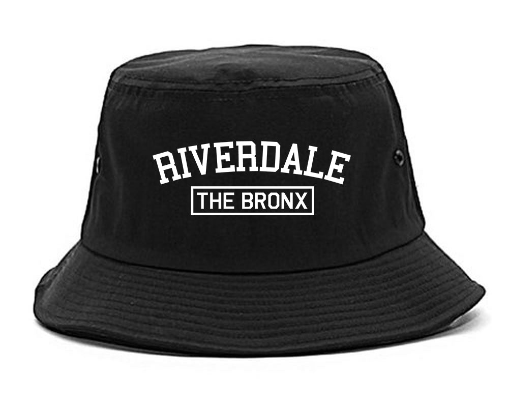 Riverdale The Bronx NY Mens Bucket Hat Black