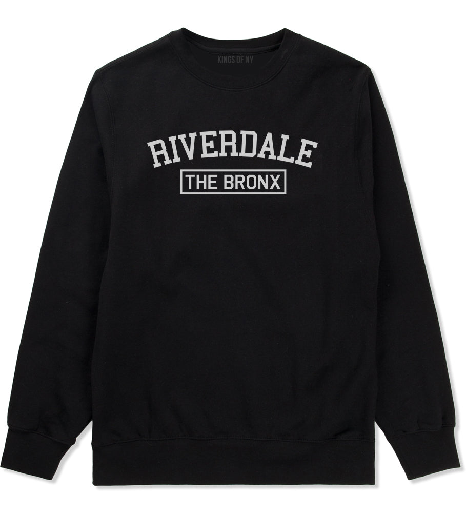 Riverdale The Bronx NY Mens Crewneck Sweatshirt Black