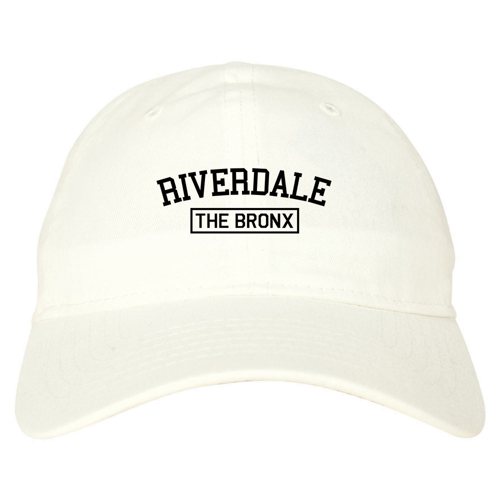 Riverdale The Bronx NY Mens Dad Hat White