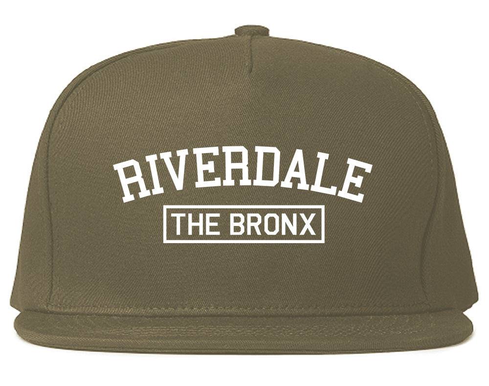 Riverdale The Bronx NY Mens Snapback Hat Grey