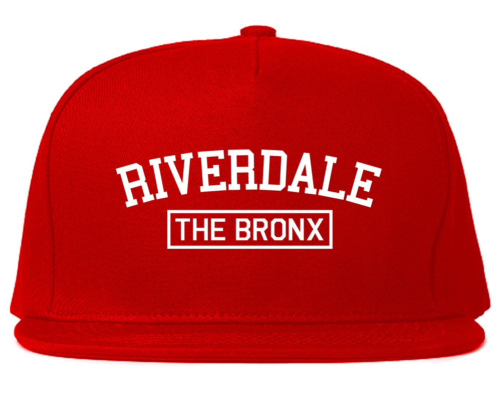 Riverdale The Bronx NY Mens Snapback Hat Red