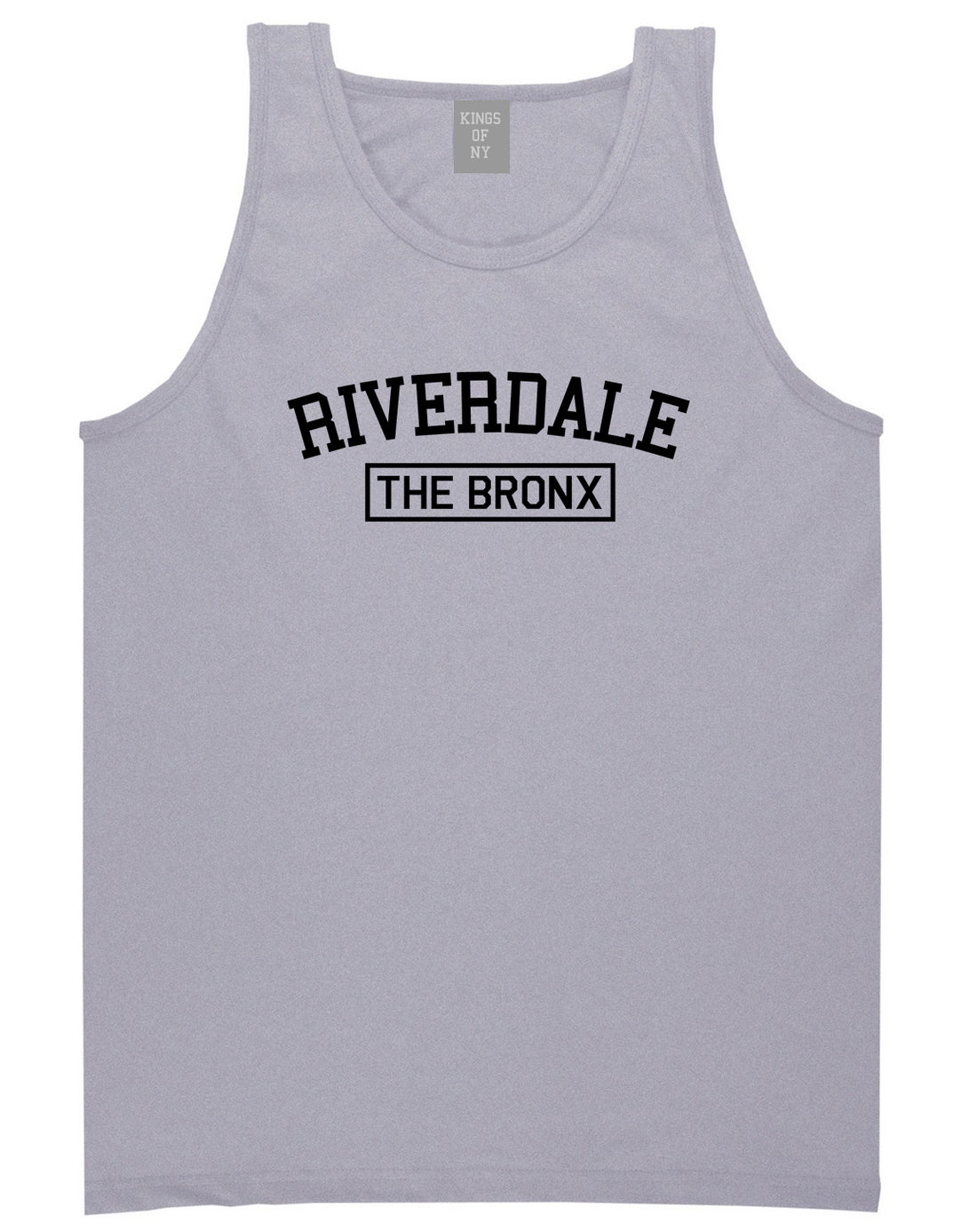 Riverdale The Bronx NY Mens Tank Top T-Shirt Grey