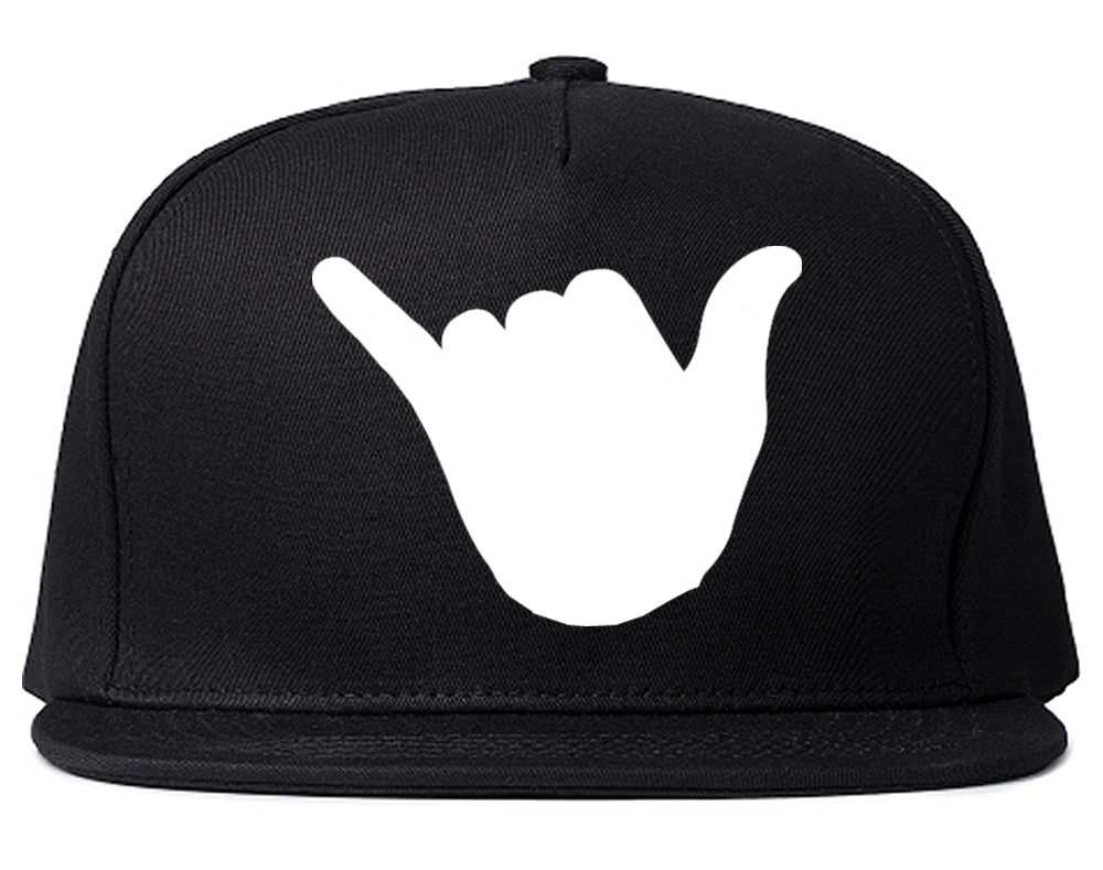 Rock On Hand Chest Snapback Hat Black