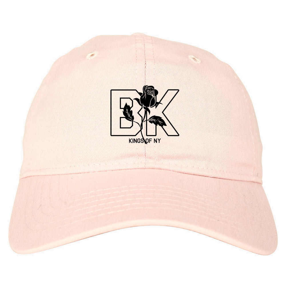 Rose BK Brooklyn Kings Of NY Mens Dad Hat Pink