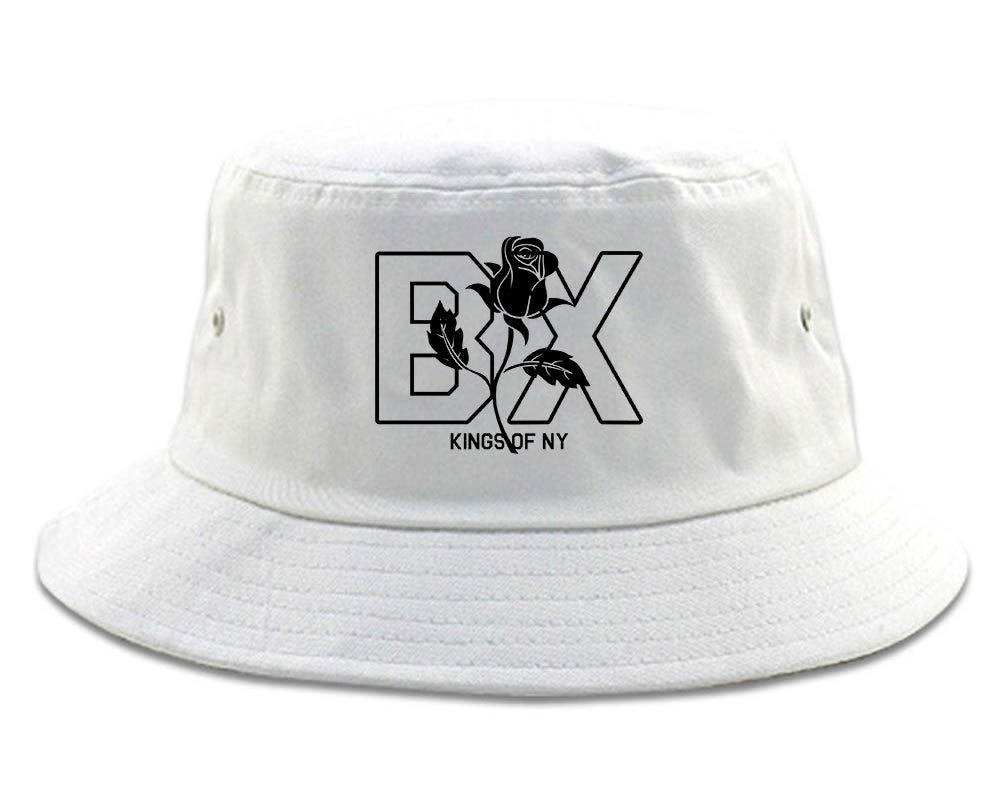 Rose BX The Bronx Kings Of NY Mens Bucket Hat White