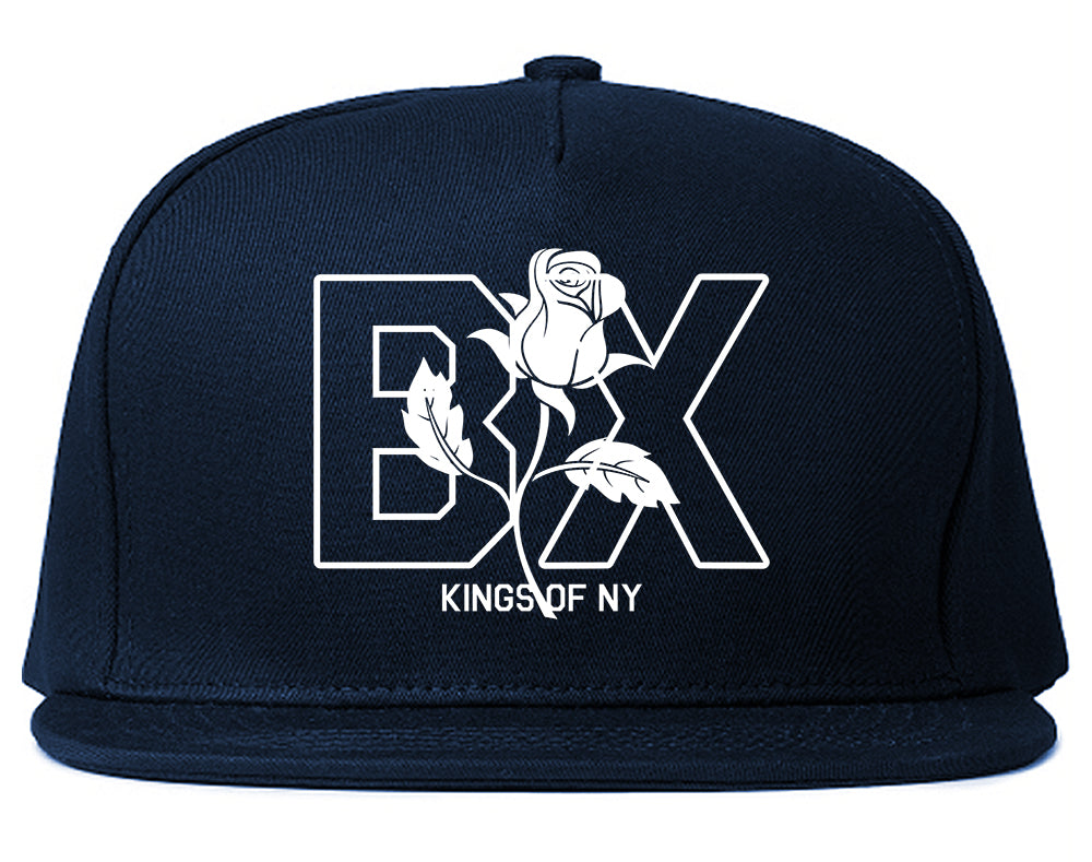 Rose BX The Bronx Kings Of NY Mens Snapback Hat Navy Blue