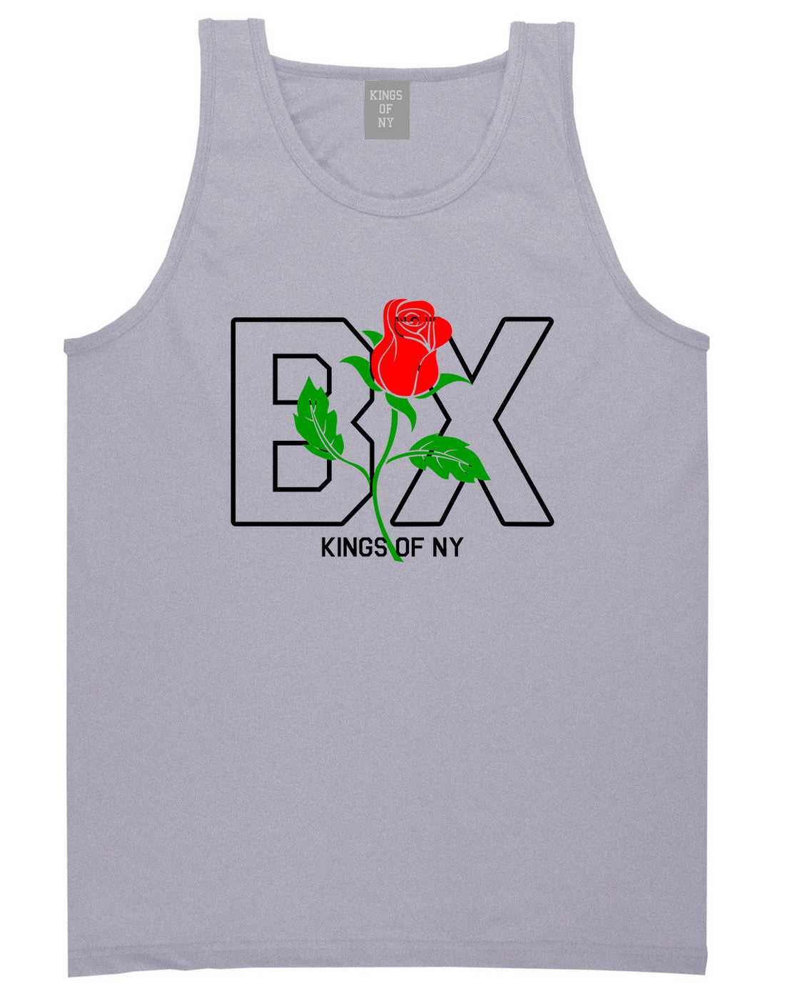 Rose BX The Bronx Kings Of NY Mens Tank Top T-Shirt Grey