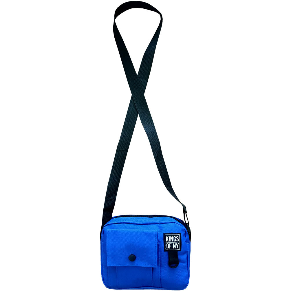Canvas logoed shoulder strap crossbody bag